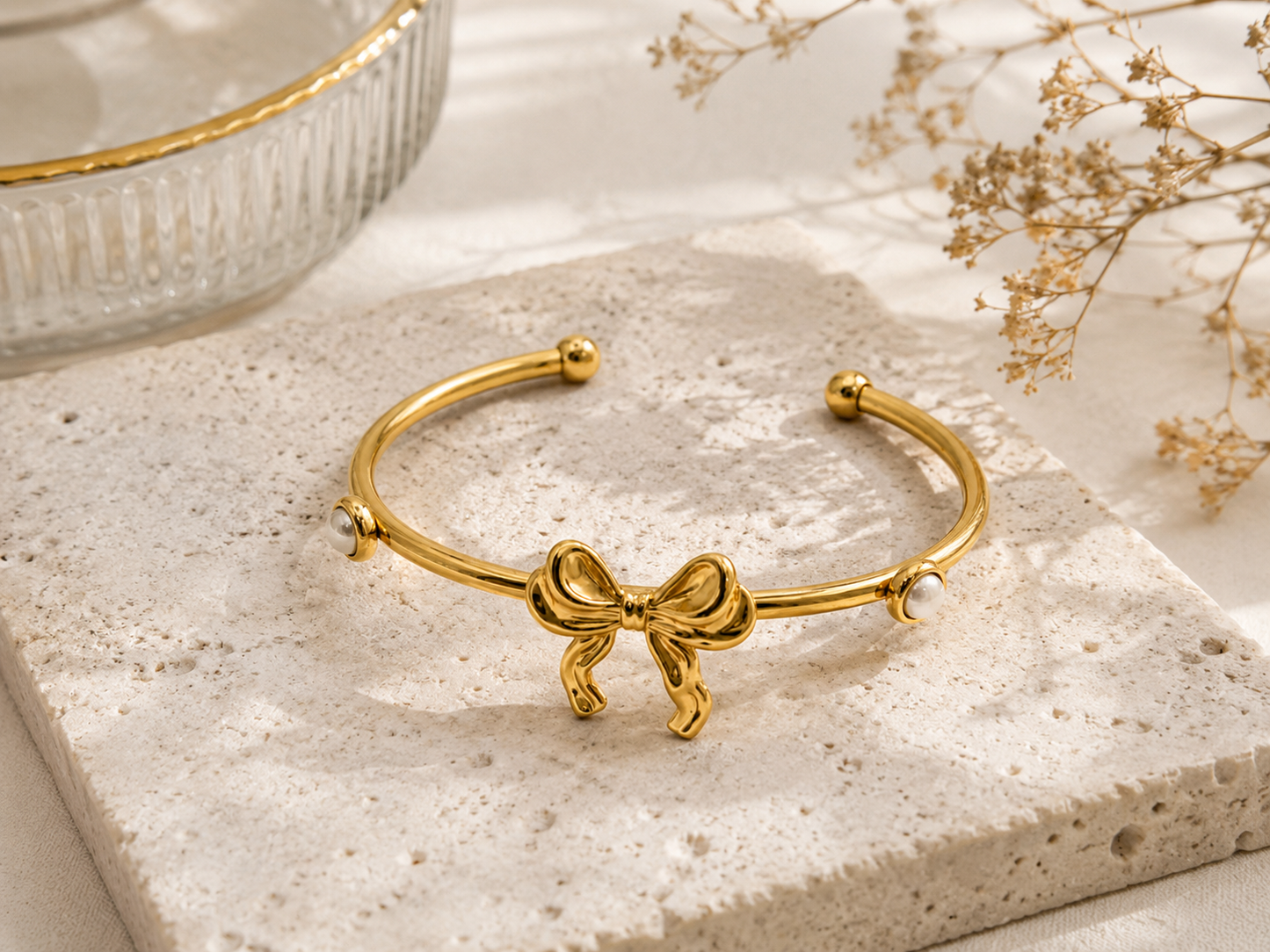 Isadora gold-plated knot bangle bracelet