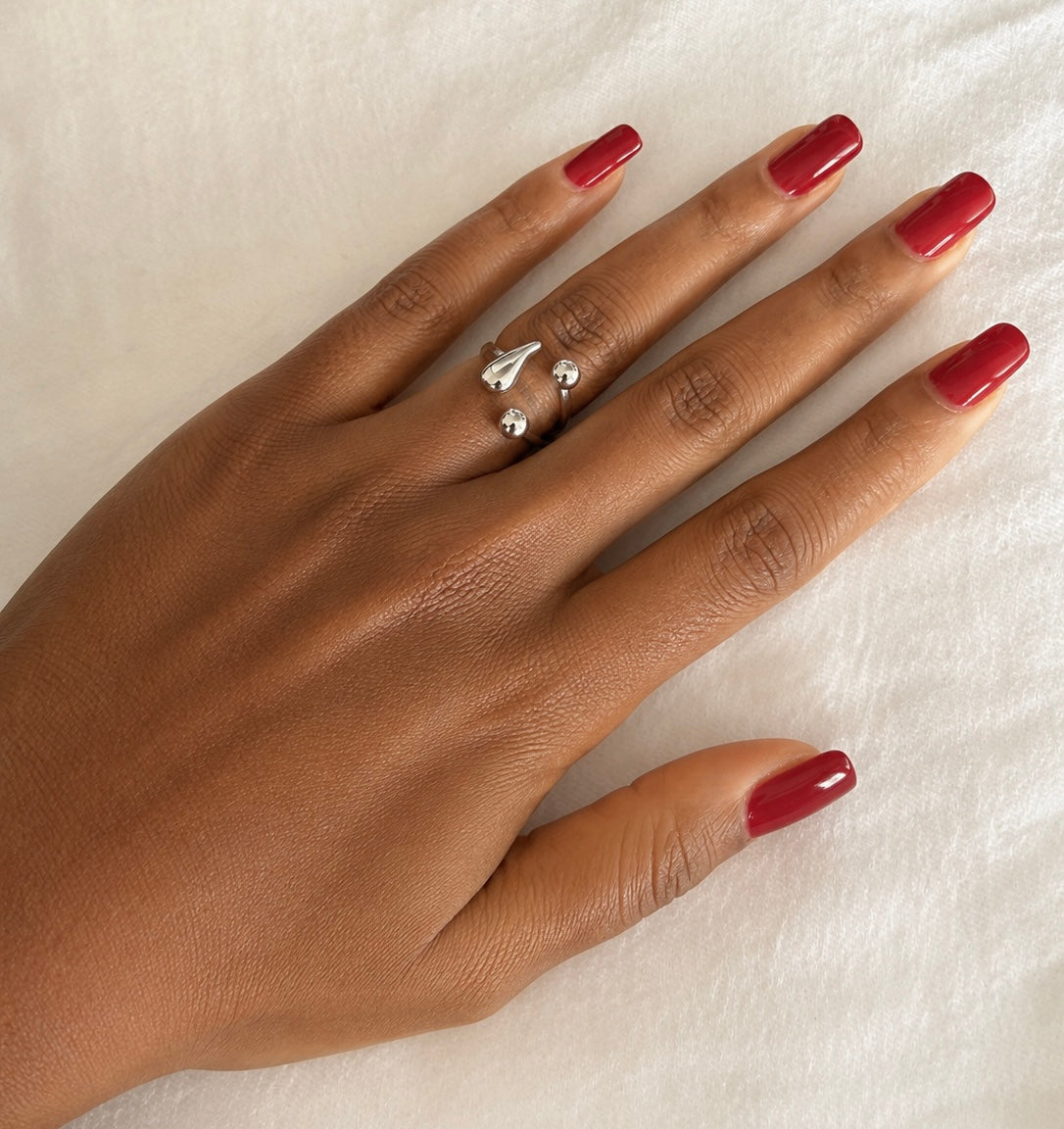 Mira silver open ring