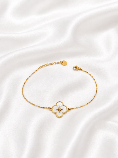 Bracelet Étoile Blanche doré