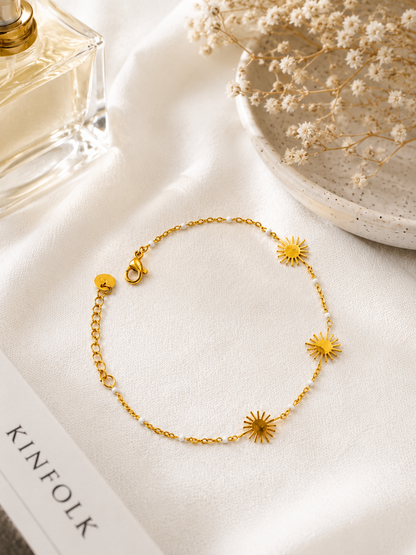 Aurys — Bracelet soleil doré délicat