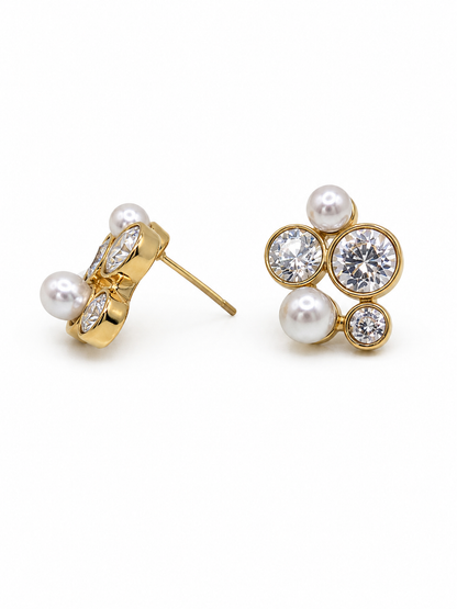 Boucles Éloane – Perles & éclat cristallin