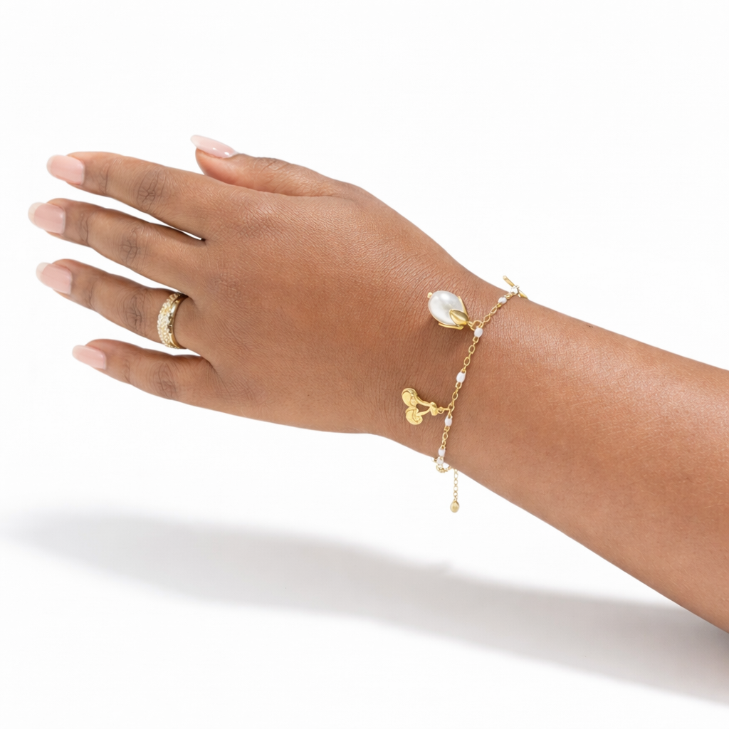CERELIA – Gilded cherry bracelet