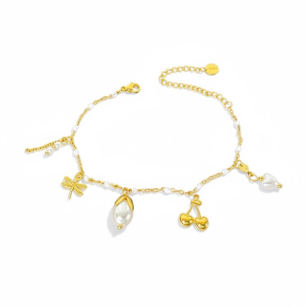 CERELIA – Gilded cherry bracelet