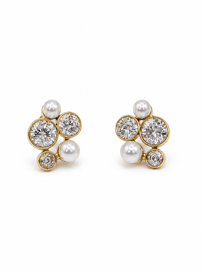 Boucles Éloane – Perles & éclat cristallin