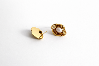 ORÉLIA – Boucles nacrées dorées