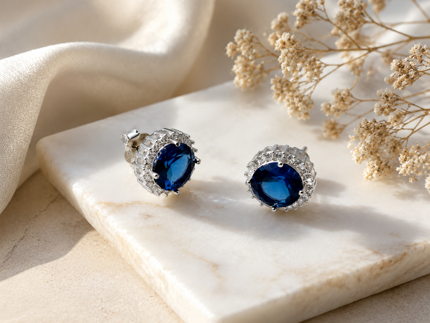 Azea Sapphire Blue Earrings