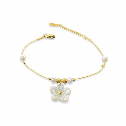 FLEUR D’AURORE – Vergoldetes Armband mit Blütenmotiv