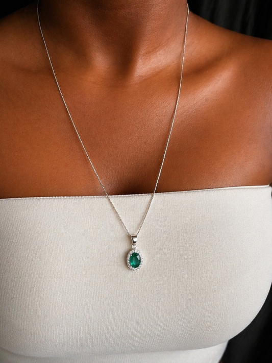 EMERALD GLOW – Sterling silver set