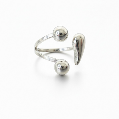 Offener Ring Mira versilbert