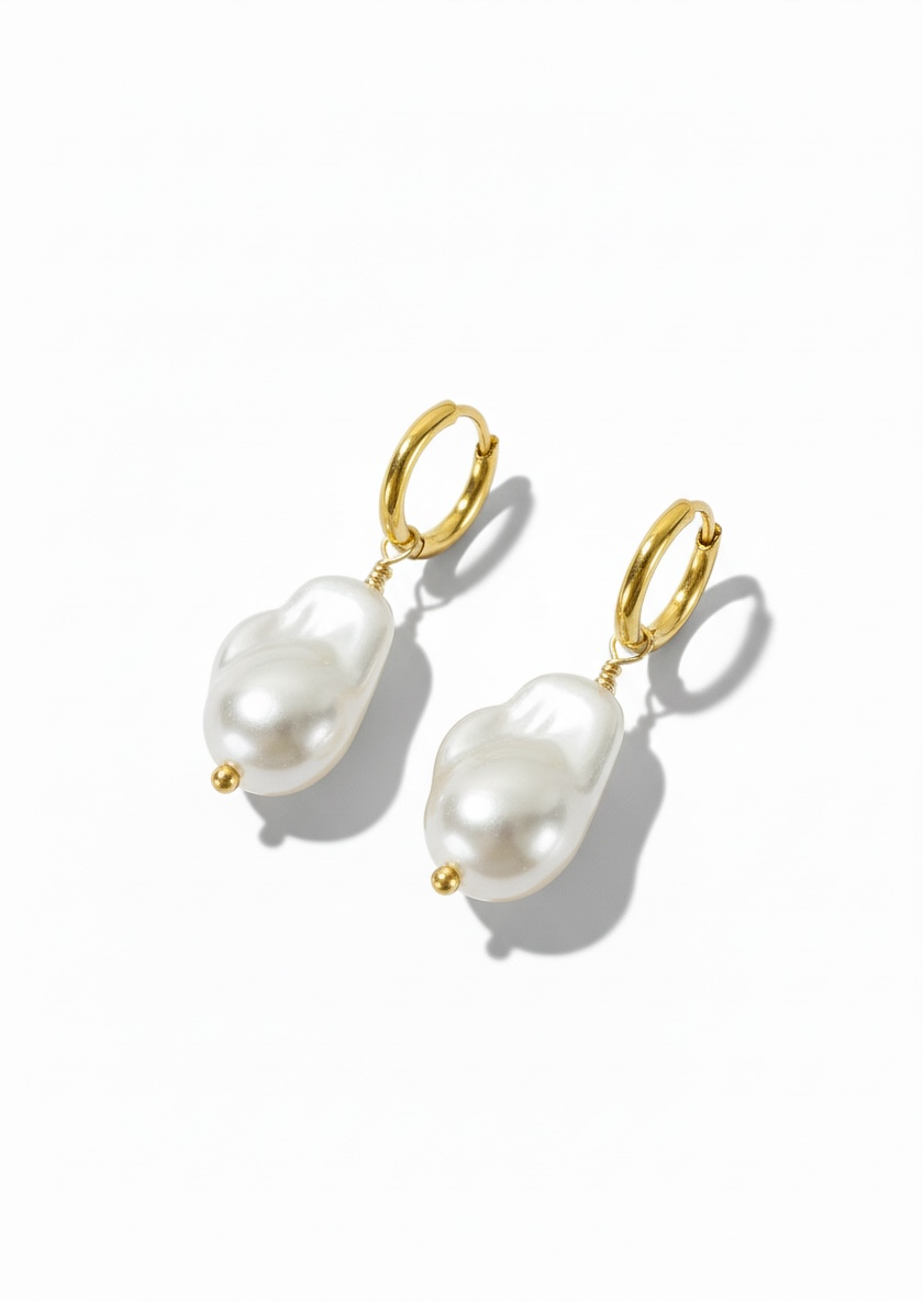 SWEET GOLDEN PEARL – Golden pearl earrings
