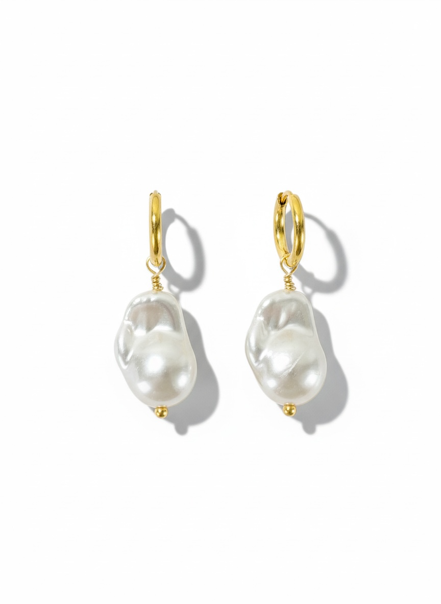 SWEET GOLDEN PEARL – Golden pearl earrings