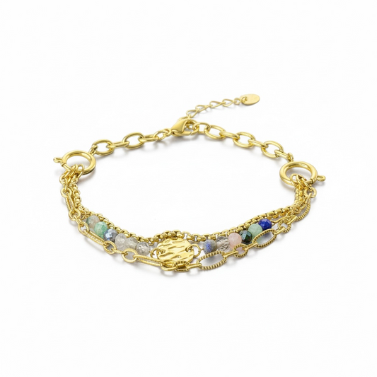 AURA CÉLESTIA – Gold-plated multi-coloured bracelet
