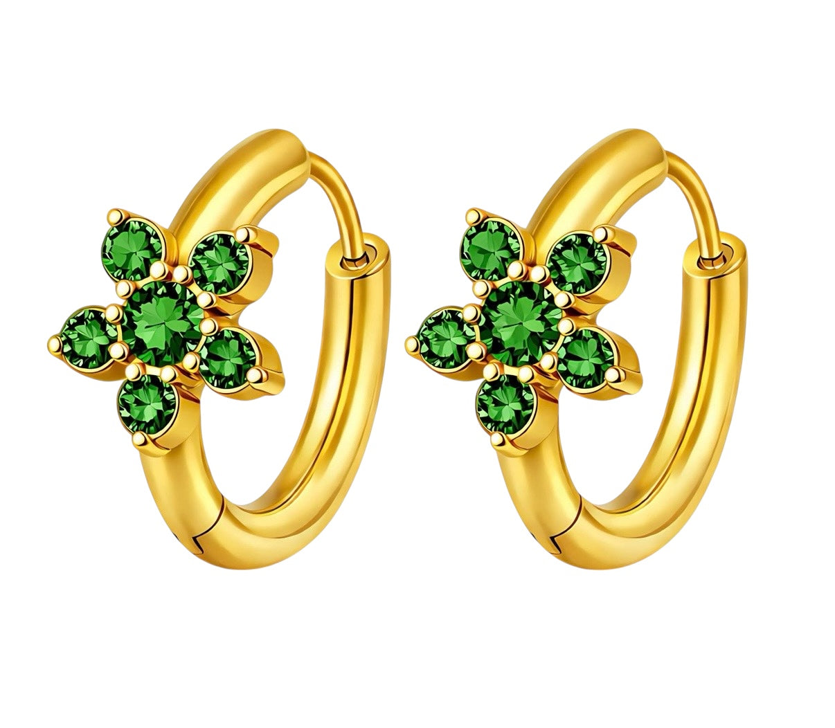 Lyséa Hoops – Flowered Creole Earrings