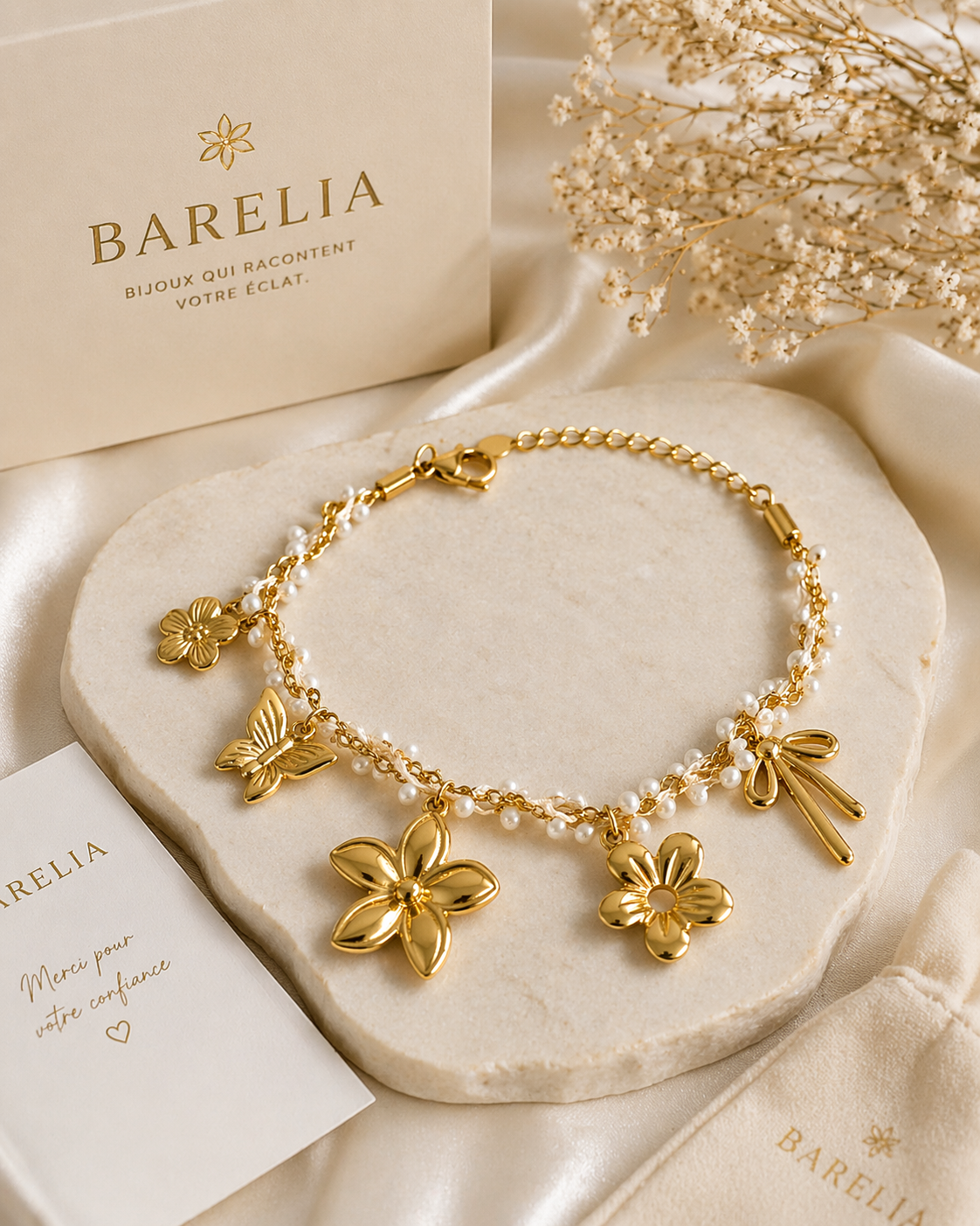 FLORÉA – Floral Charm Bracelet