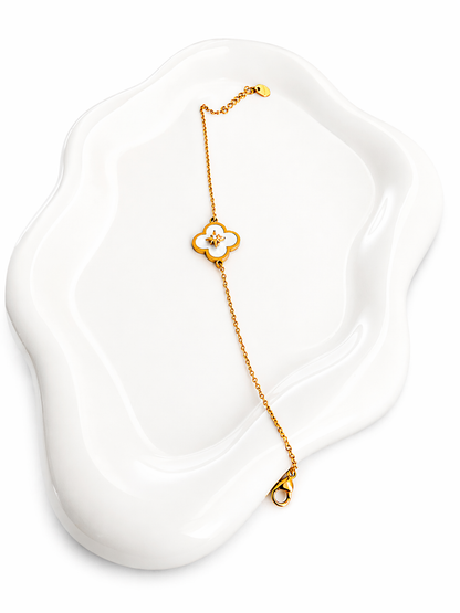 Bracelet Étoile Blanche doré