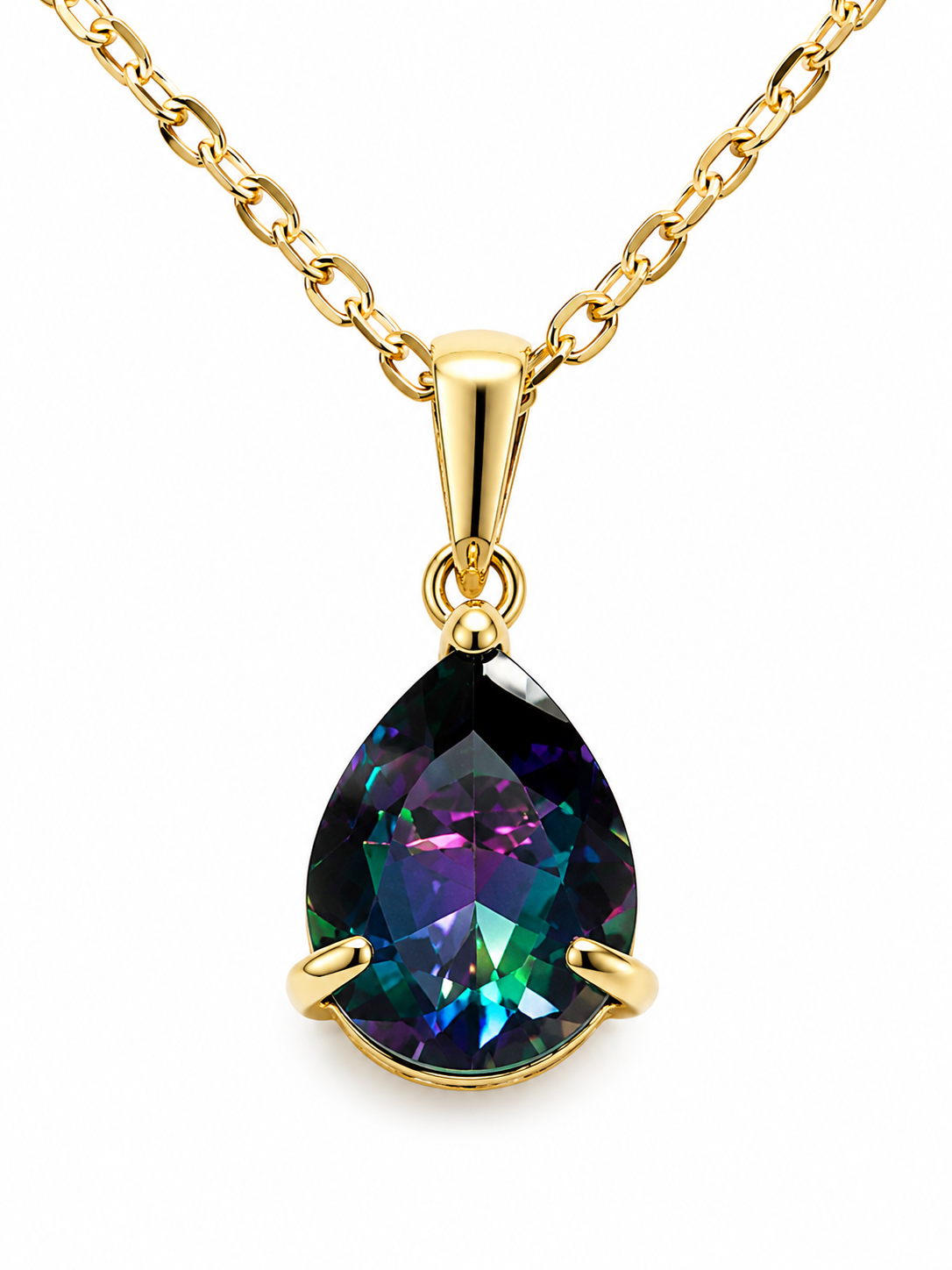 Isalys – Collier goutte irisée