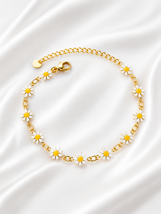 Golden Daisies Bracelet – Elegant flower bracelet