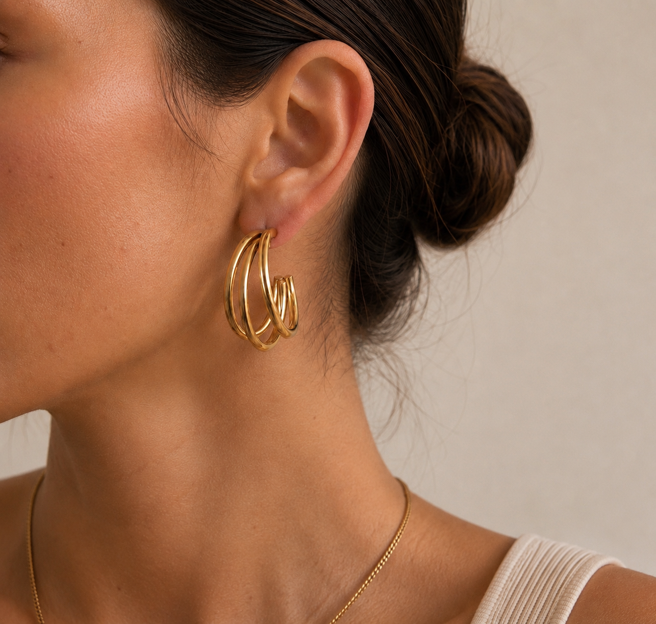 Boucles Maëlys – Créoles entrelacées dorées
