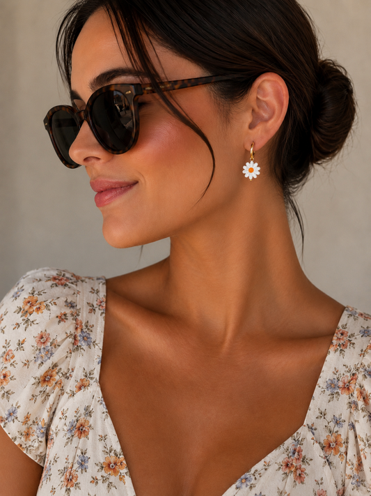 FLEUR DORÉE – Boucles fleur dorées