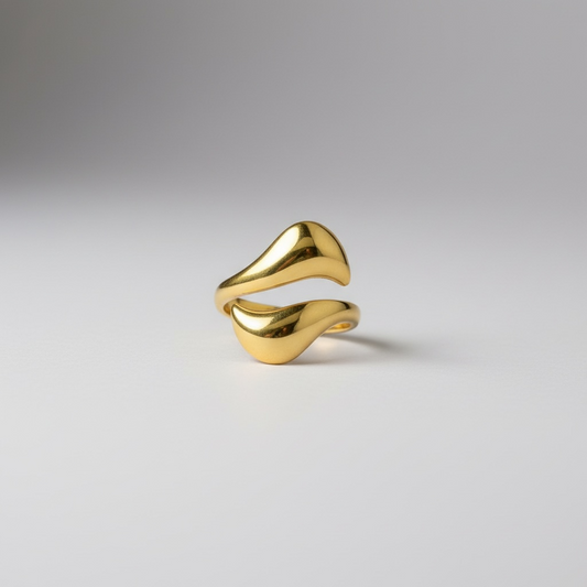 SOLEA – Bague fluide dorée
