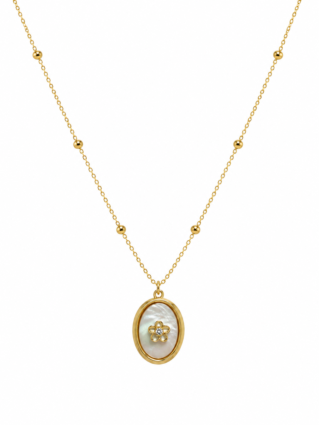 ALMA – Pearly flower necklace