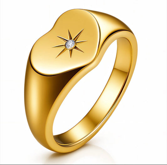 Astra gold-plated star ring