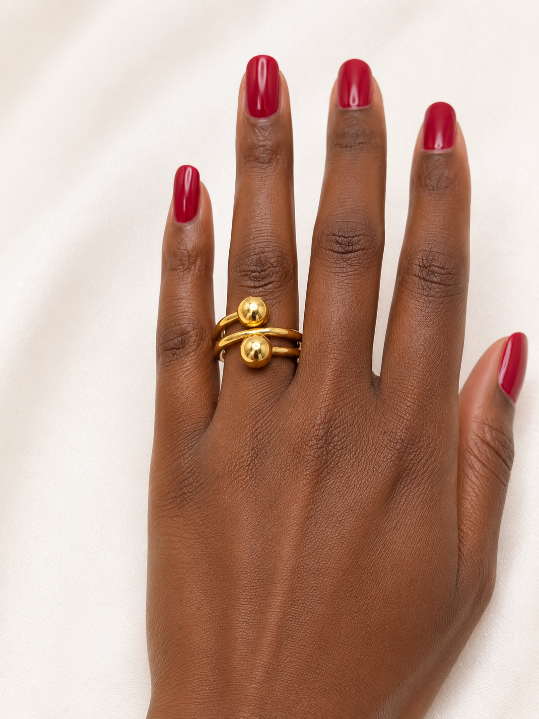Gold-plated Solya ring