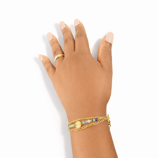 AURA CÉLESTIA – Gold-plated multi-coloured bracelet