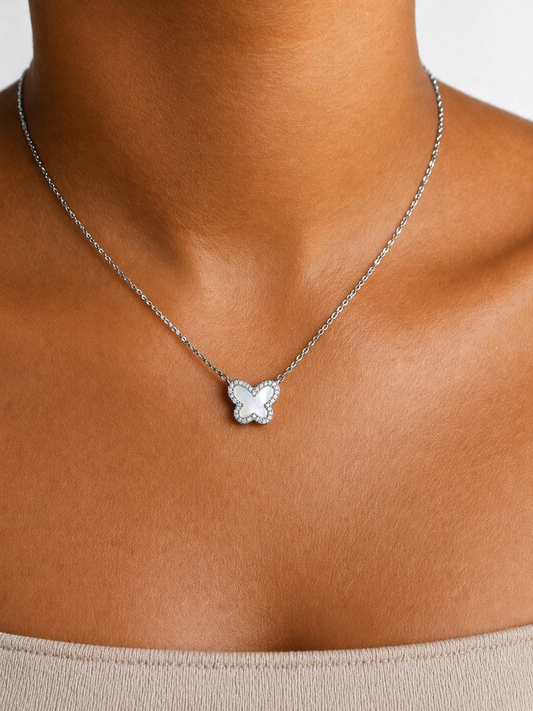 BUTTERFLY SHINE – Sterling Silver Necklace