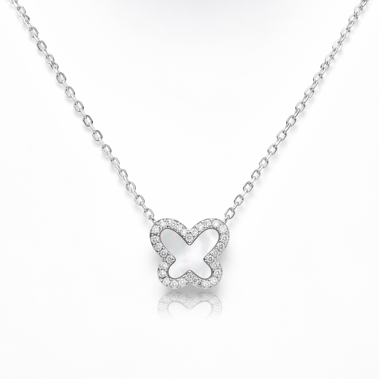 BUTTERFLY SHINE – Sterling Silver Necklace