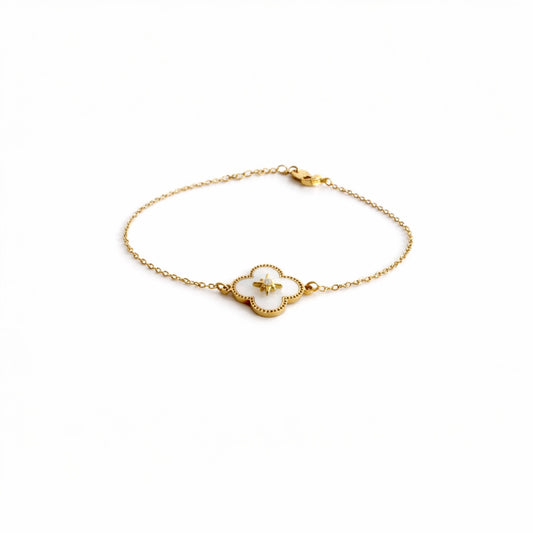 Bracelet Étoile Blanche doré