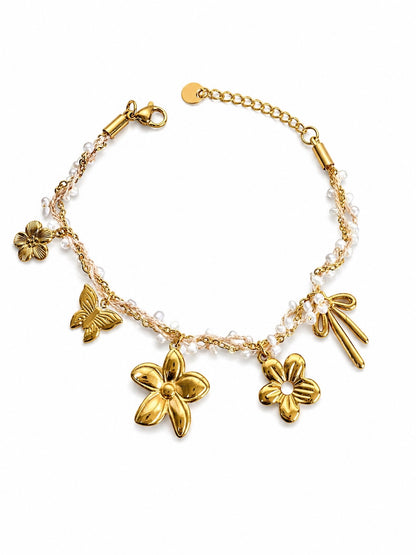FLORÉA – Bracelet à breloques florales