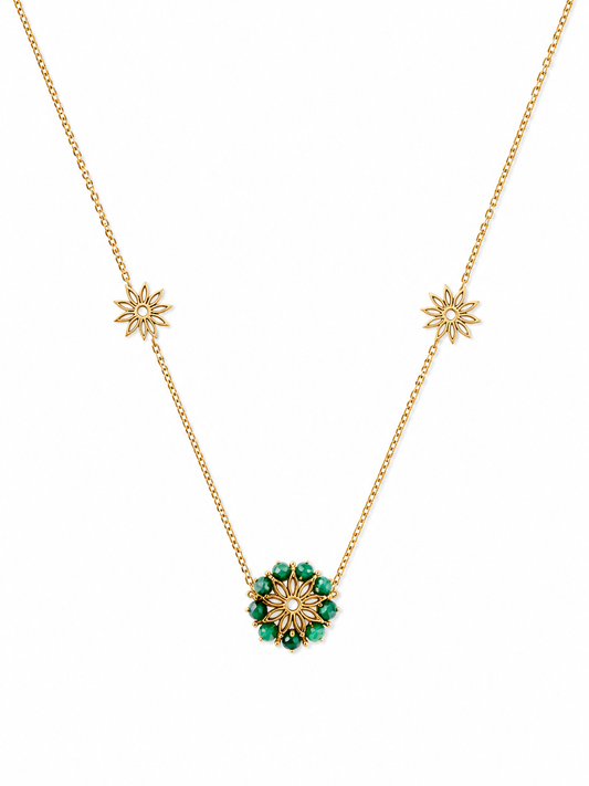 SOLÉA TURQUOISE – Turquoise flower necklace