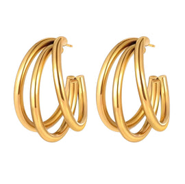 Boucles Maëlys – Créoles entrelacées dorées