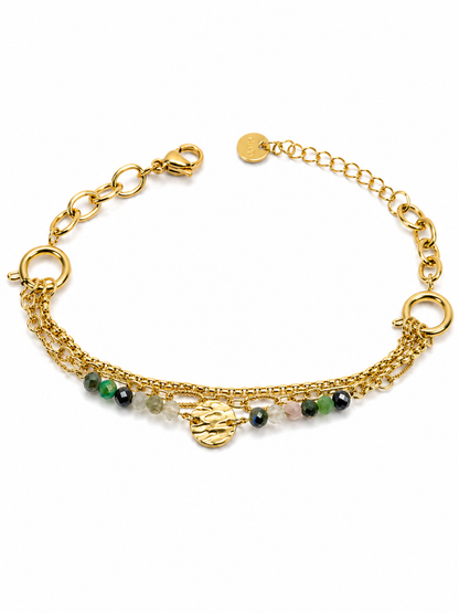 AURA CÉLESTIA – Bracelet multicolore doré
