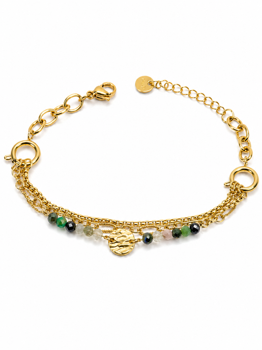 AURA CÉLESTIA – Bracelet multicolore doré