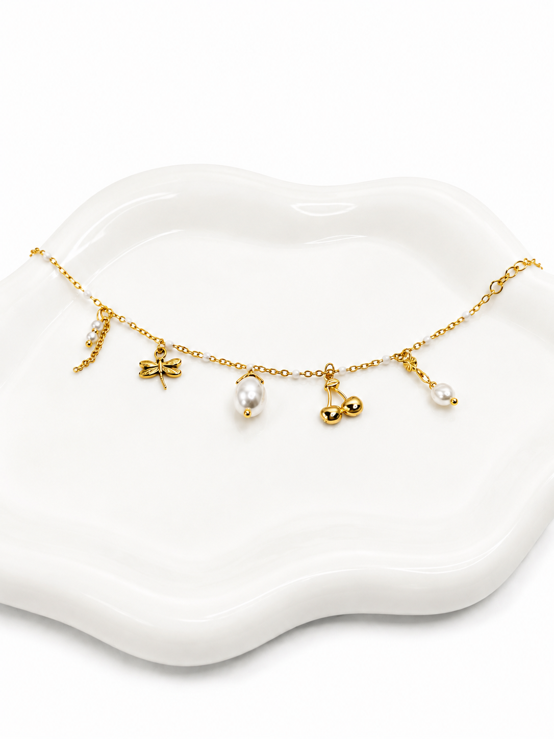 CERELIA – Bracelet cerise doré