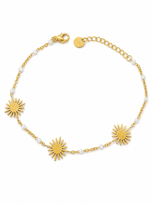 Aurys — Bracelet soleil doré délicat